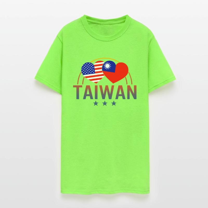America And Taiwan Shirt, Taiwanese American Flag