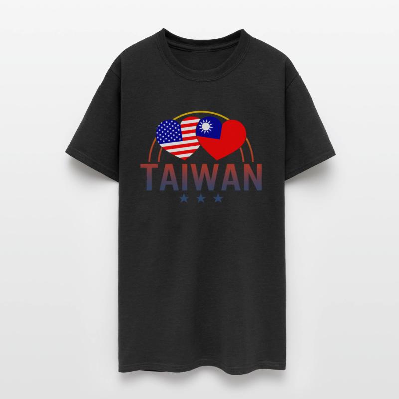 America And Taiwan Shirt, Taiwanese American Flag