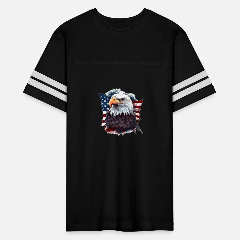 American patriotic bald eagle whit USA flag