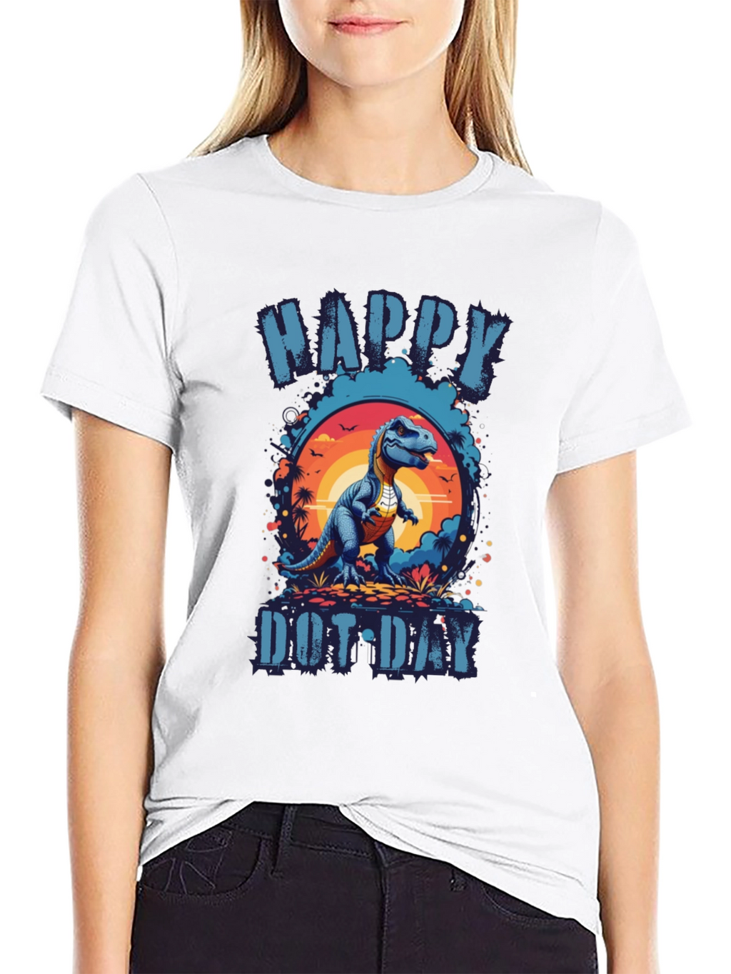 Happy Dot Day Dinosaur T-Shirt