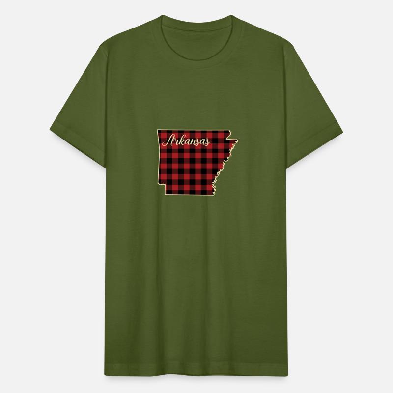 Arkansas Buffalo Plaid Silhouette Home State Pride