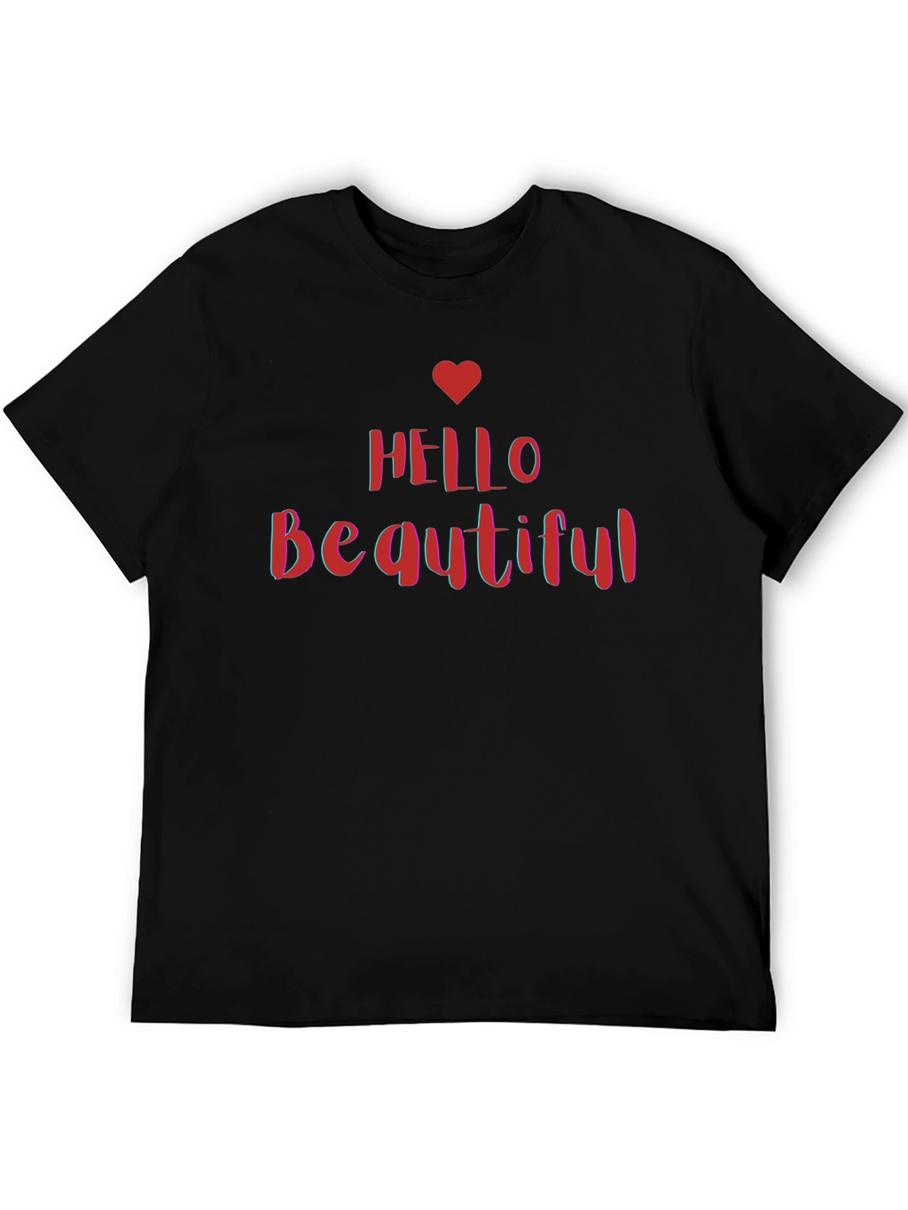 Hello Beautiful Graphic Tee - Stylish Black T-Shirt