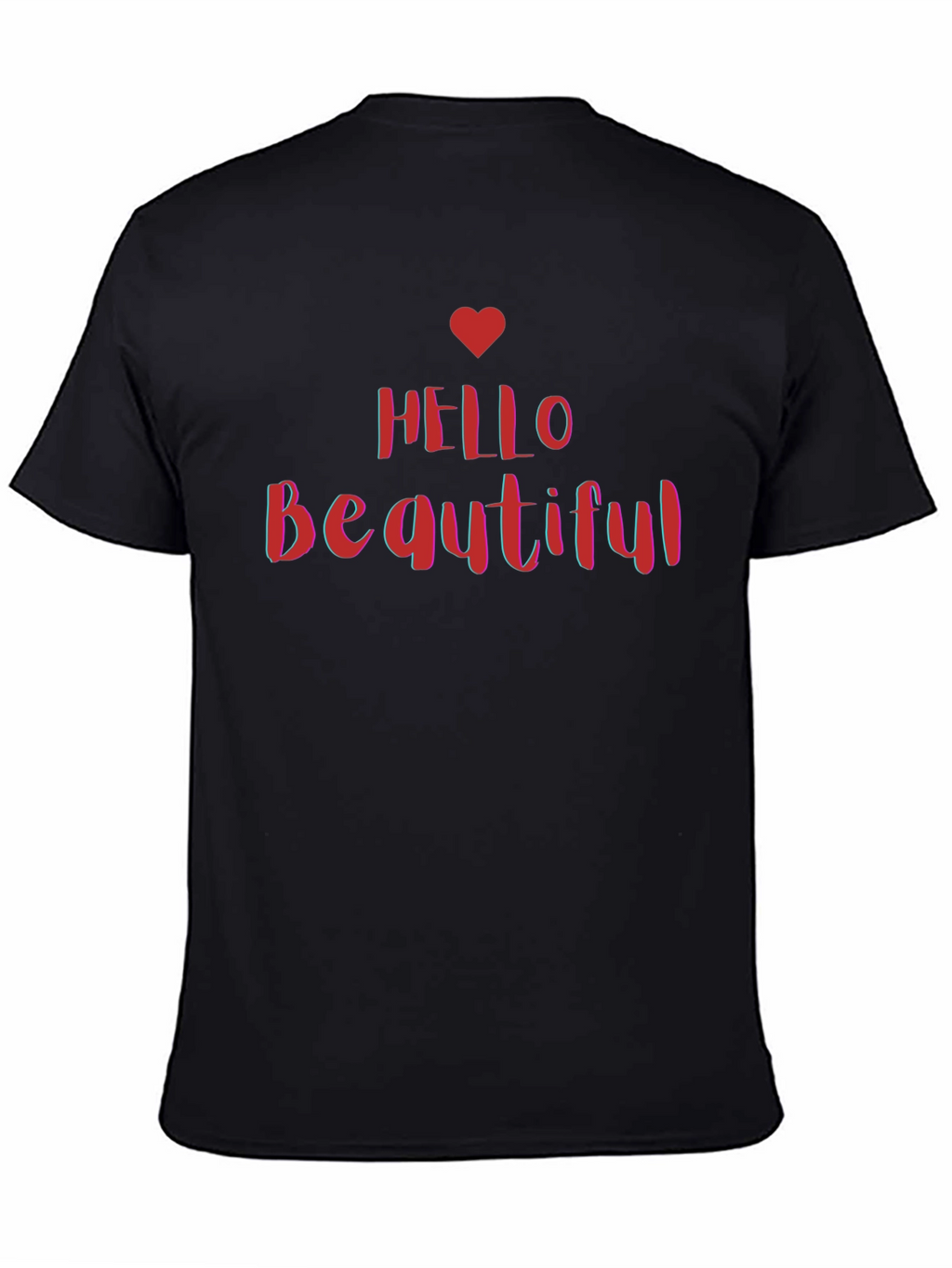 Hello Beautiful Graphic Tee - Stylish Black T-Shirt