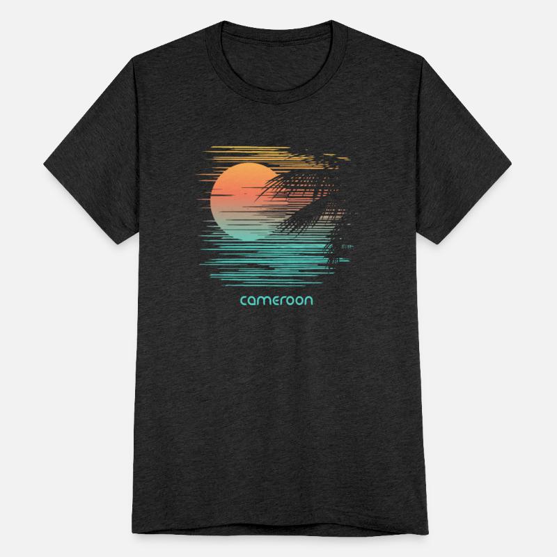 Artistic Cameroon Africa Palm Tree Vacation