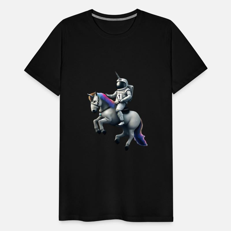 Astronaut on unicorn with unicorn helmet