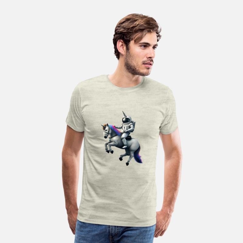 Astronaut on unicorn with unicorn helmet