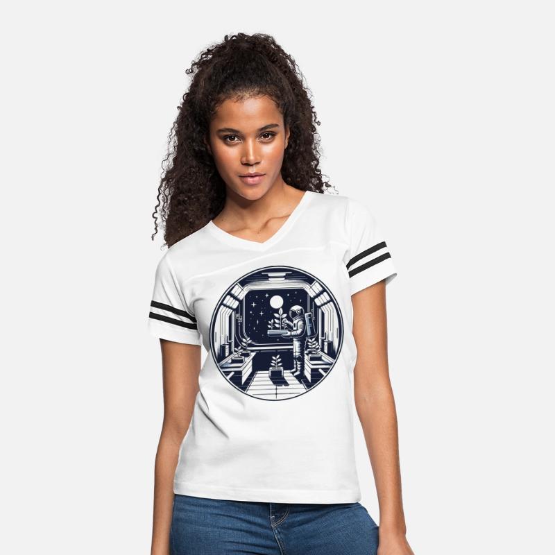 Astronaut tending to his space garden