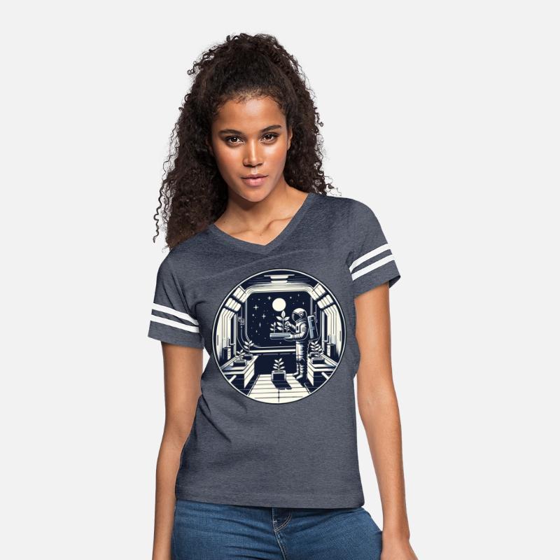 Astronaut tending to his space garden