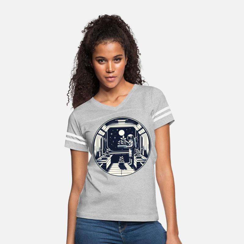 Astronaut tending to his space garden