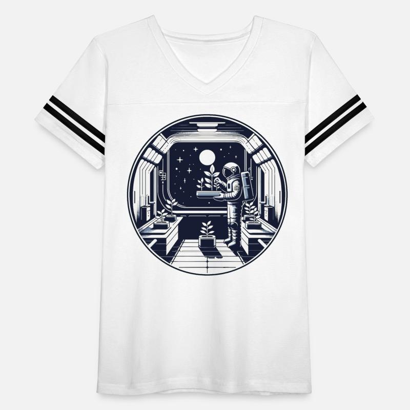 Astronaut tending to his space garden