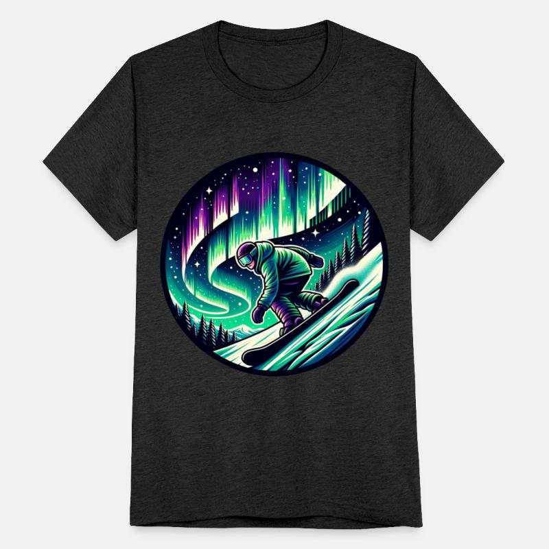 Aurora Borealis Snowboarding Adventure