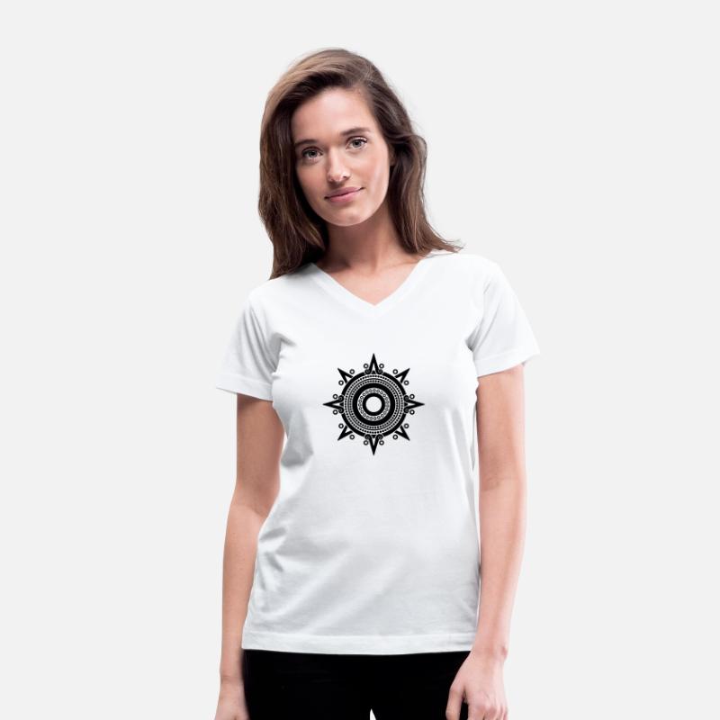 Aztec Circular Sun Tribal Border Pattern