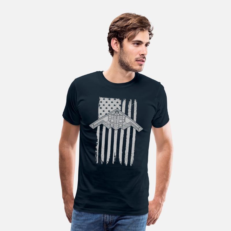 B-2 Stealth Bomber Military Airplane American Flag