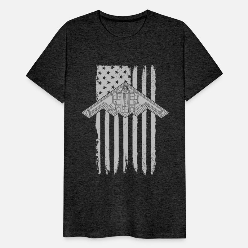 B-2 Stealth Bomber Military Airplane American Flag