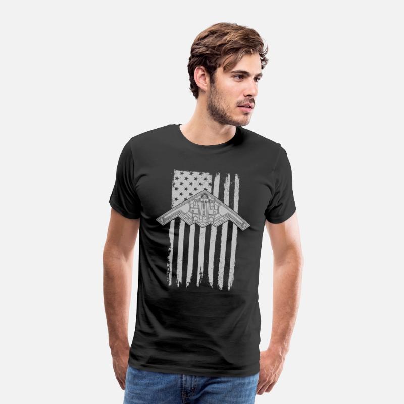 B-2 Stealth Bomber Military Airplane American Flag