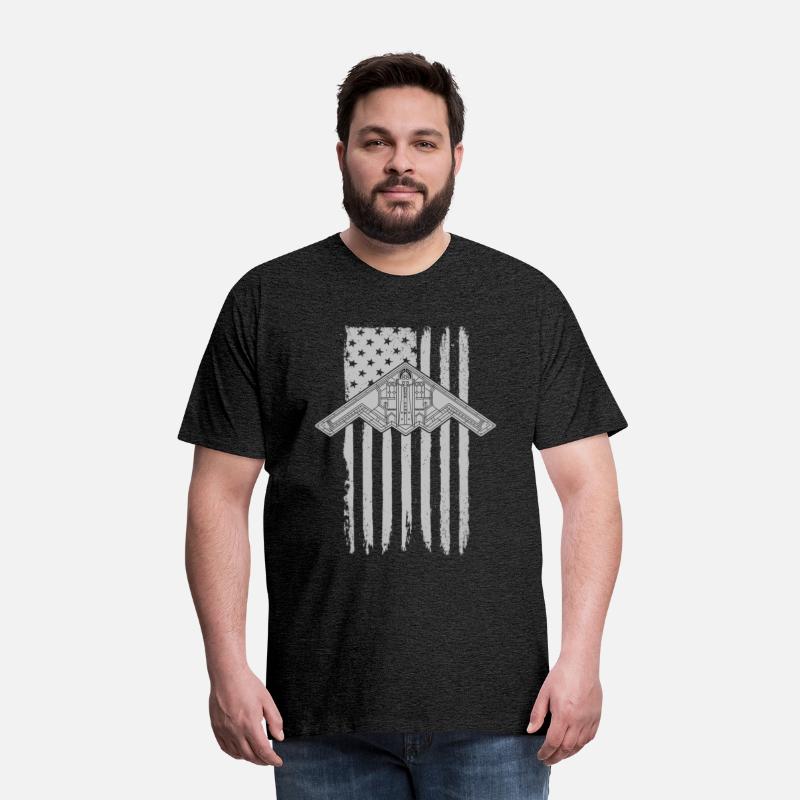 B-2 Stealth Bomber Military Airplane American Flag