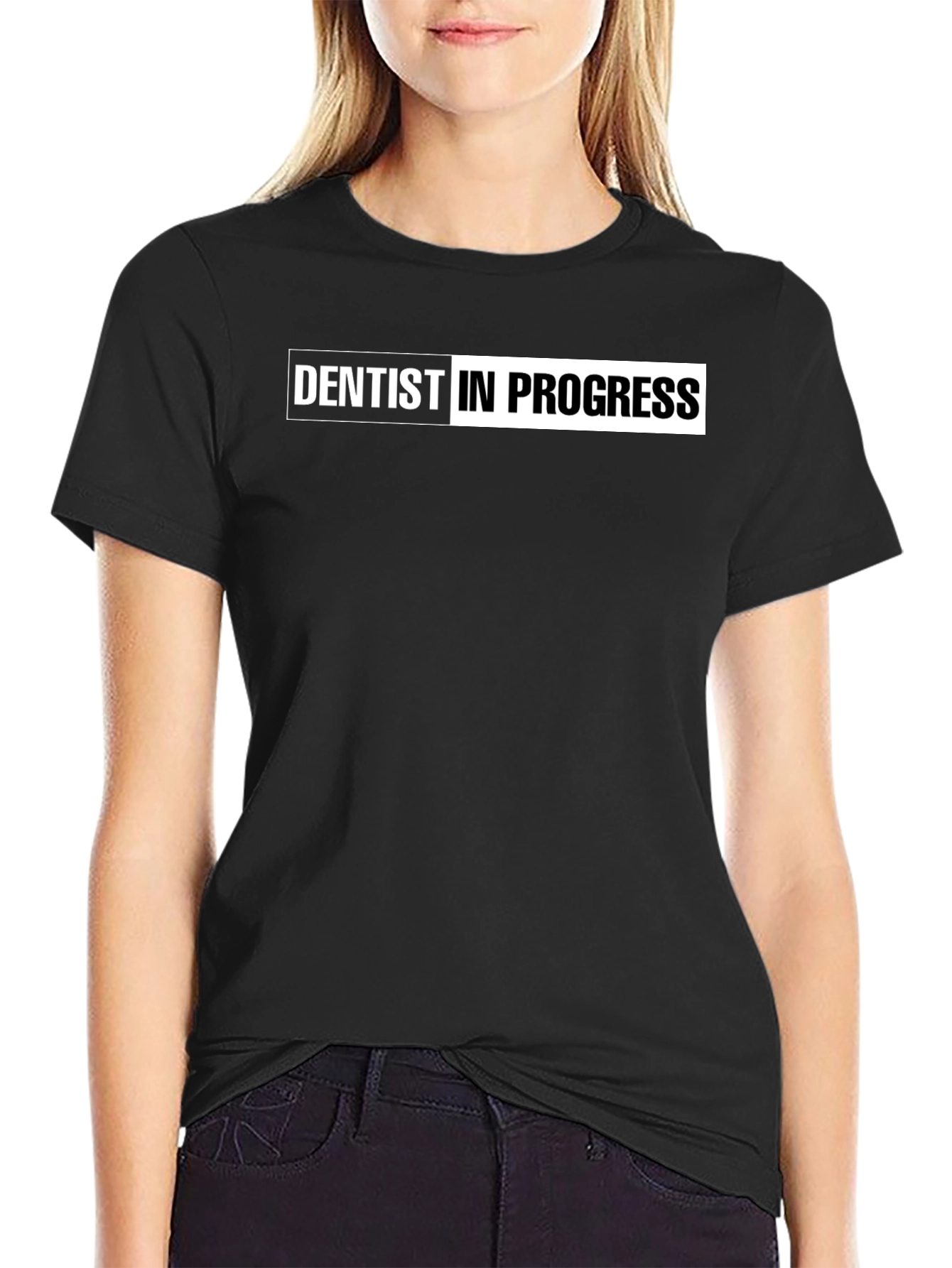 Dentist In Progress Black T-Shirt - Future Dentist Apparel