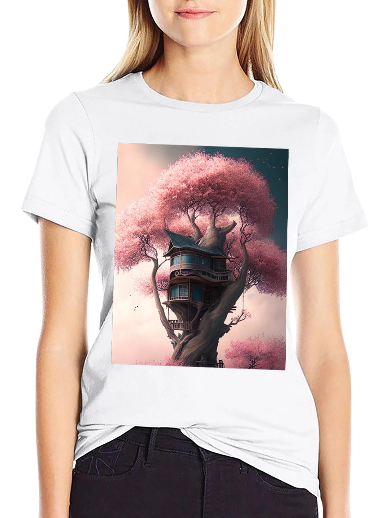 Cherry Blossom Treehouse Graphic Tee