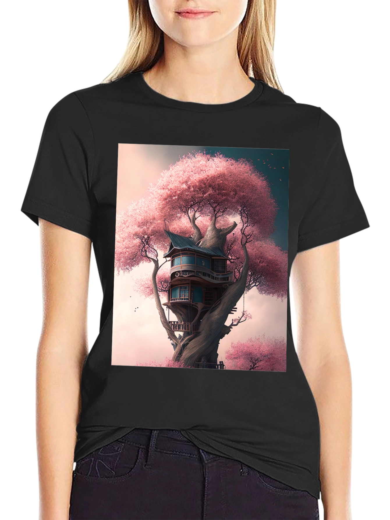 Cherry Blossom Treehouse Graphic Tee