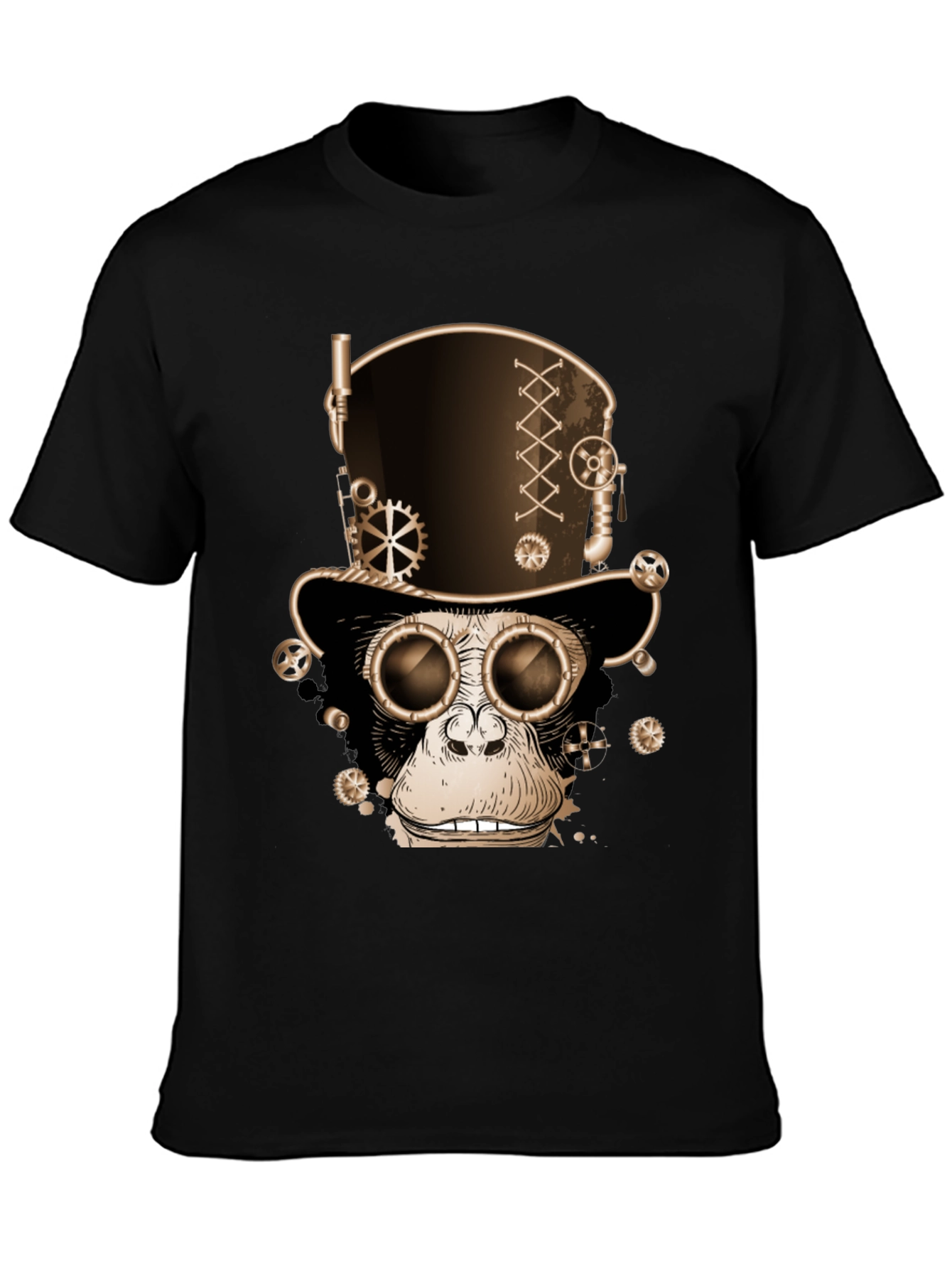 Steampunk Monkey T-Shirt - Gears & Goggles Graphic Tee