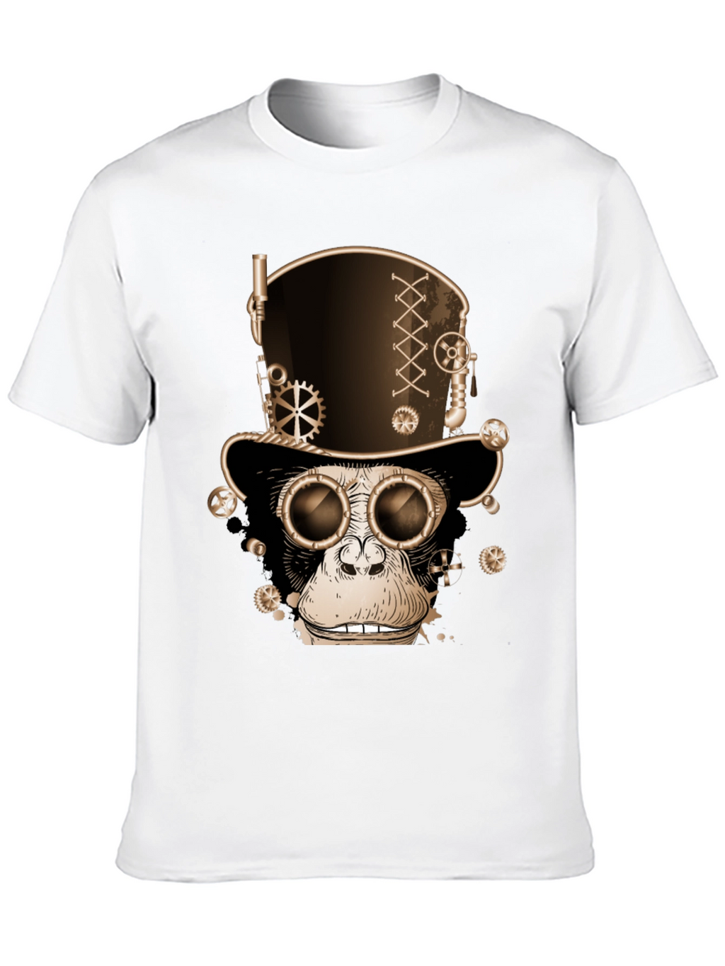 Steampunk Monkey T-Shirt - Gears & Goggles Graphic Tee