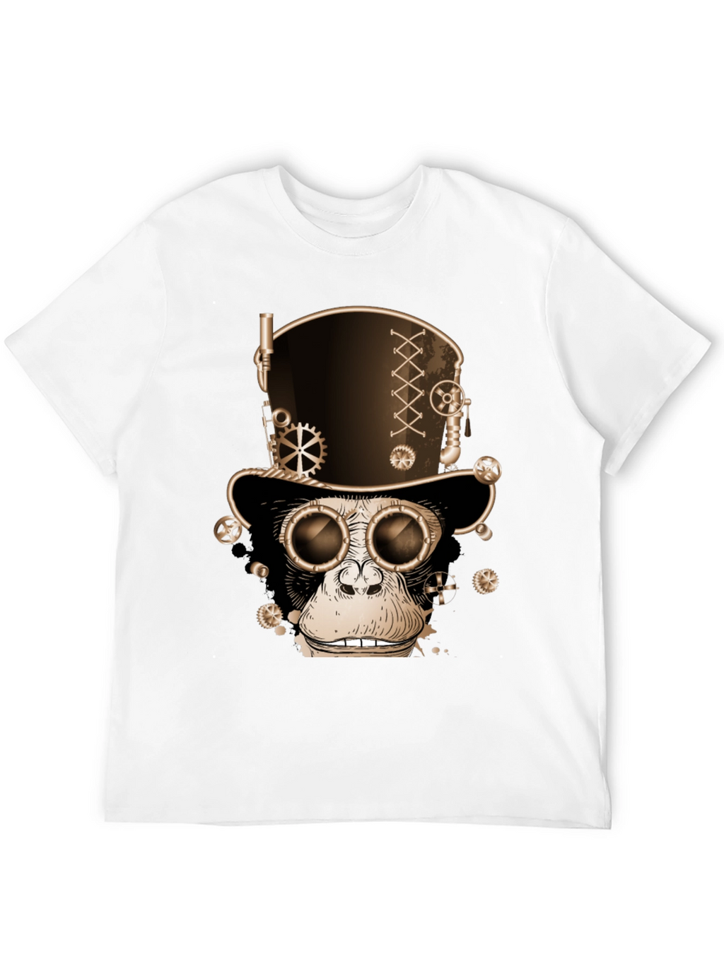 Steampunk Monkey T-Shirt - Gears & Goggles Graphic Tee