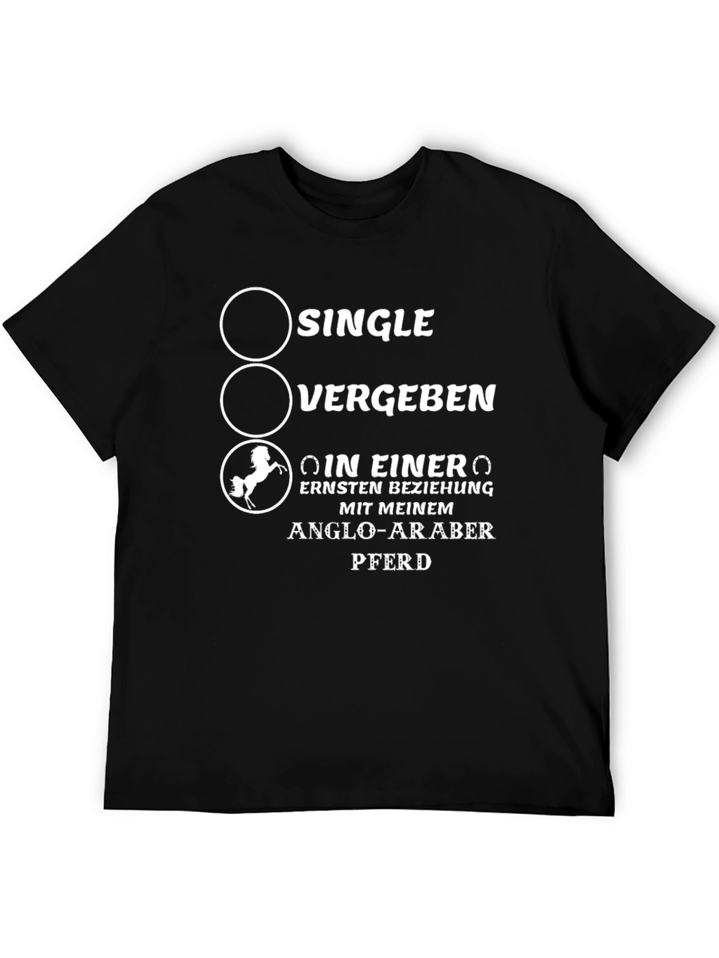 Single Vergeben Anglo-Araber Pferd T-Shirt