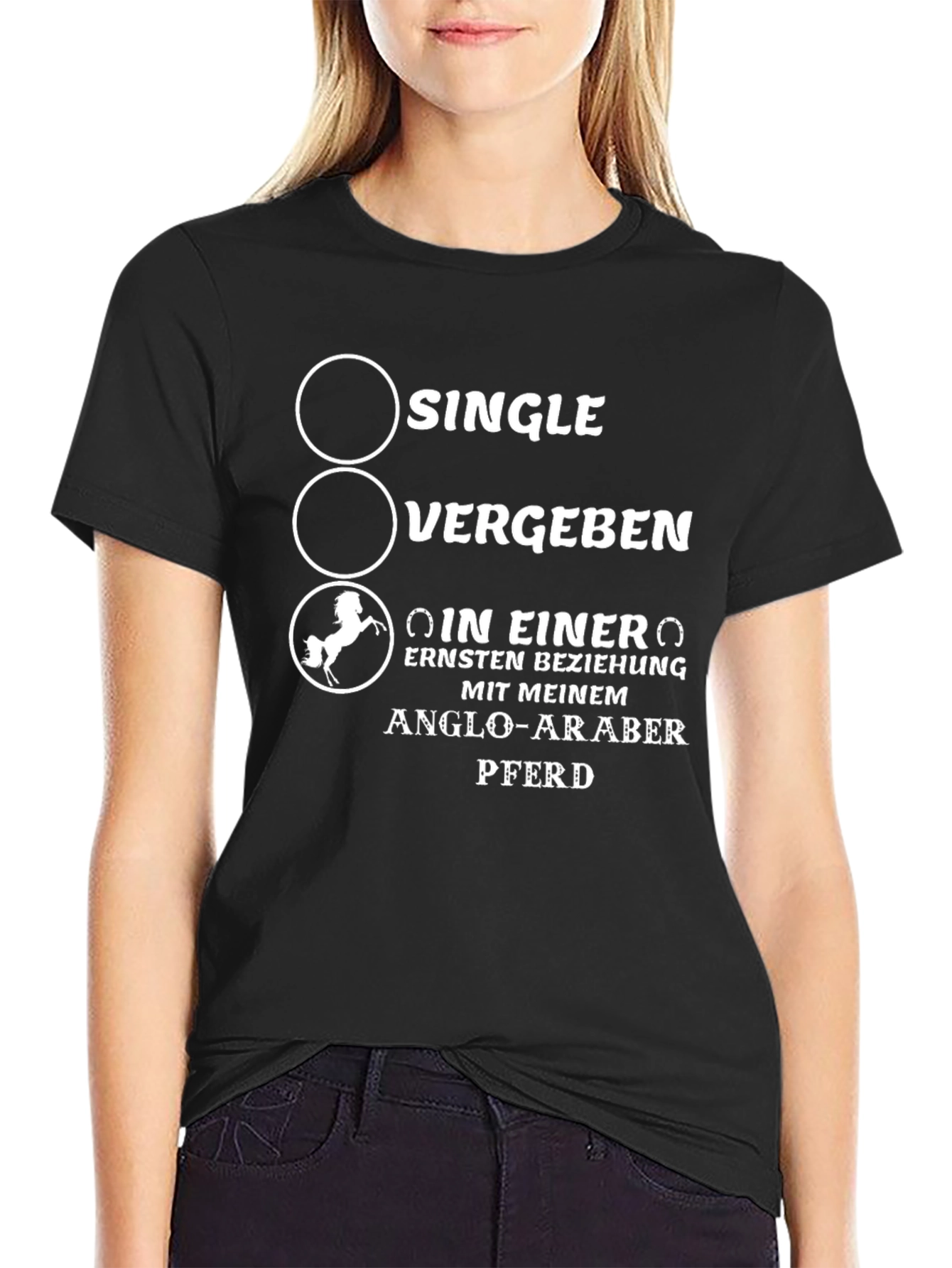 Single Vergeben Anglo-Araber Pferd T-Shirt