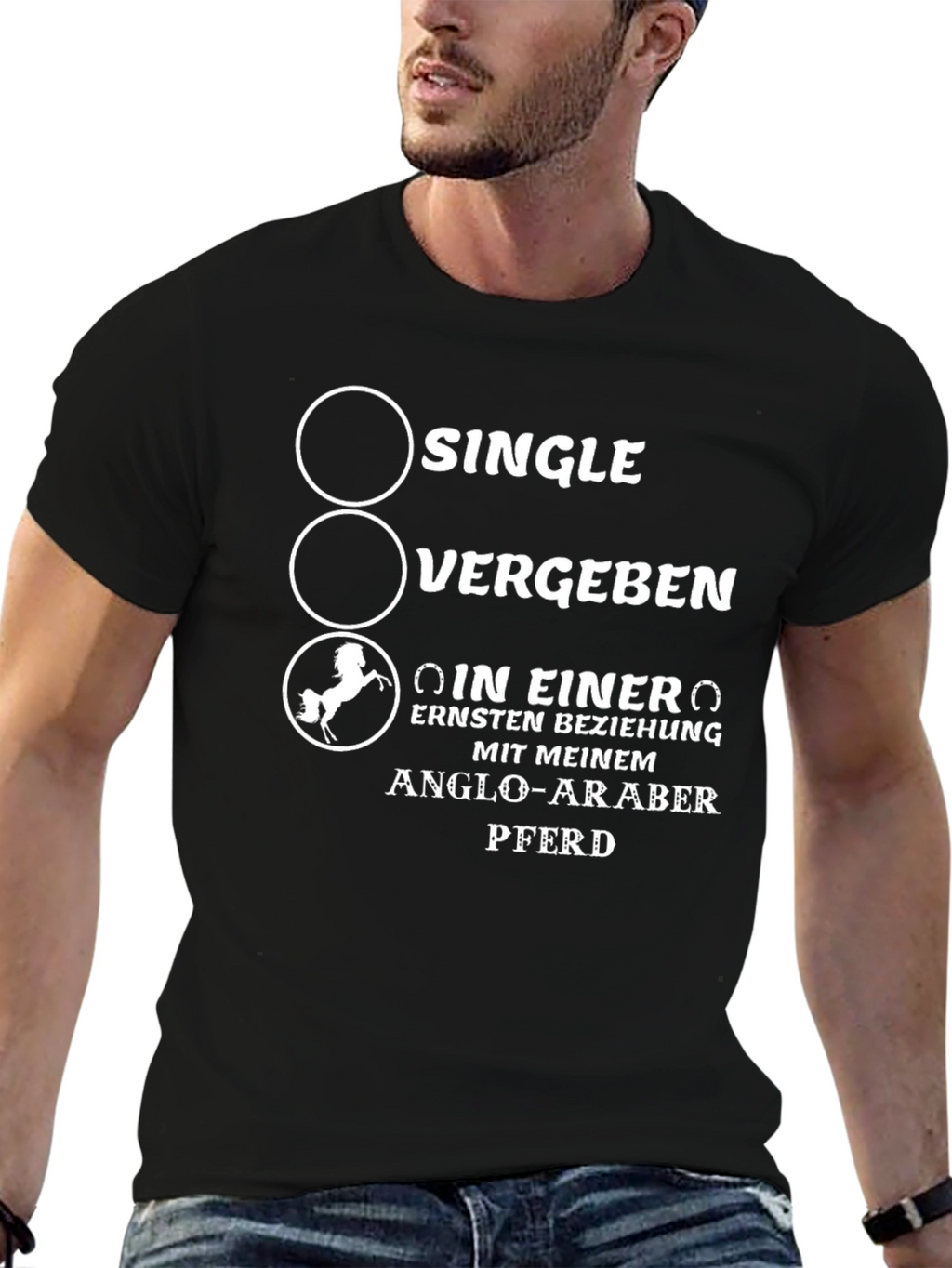 Single Vergeben Anglo-Araber Pferd T-Shirt