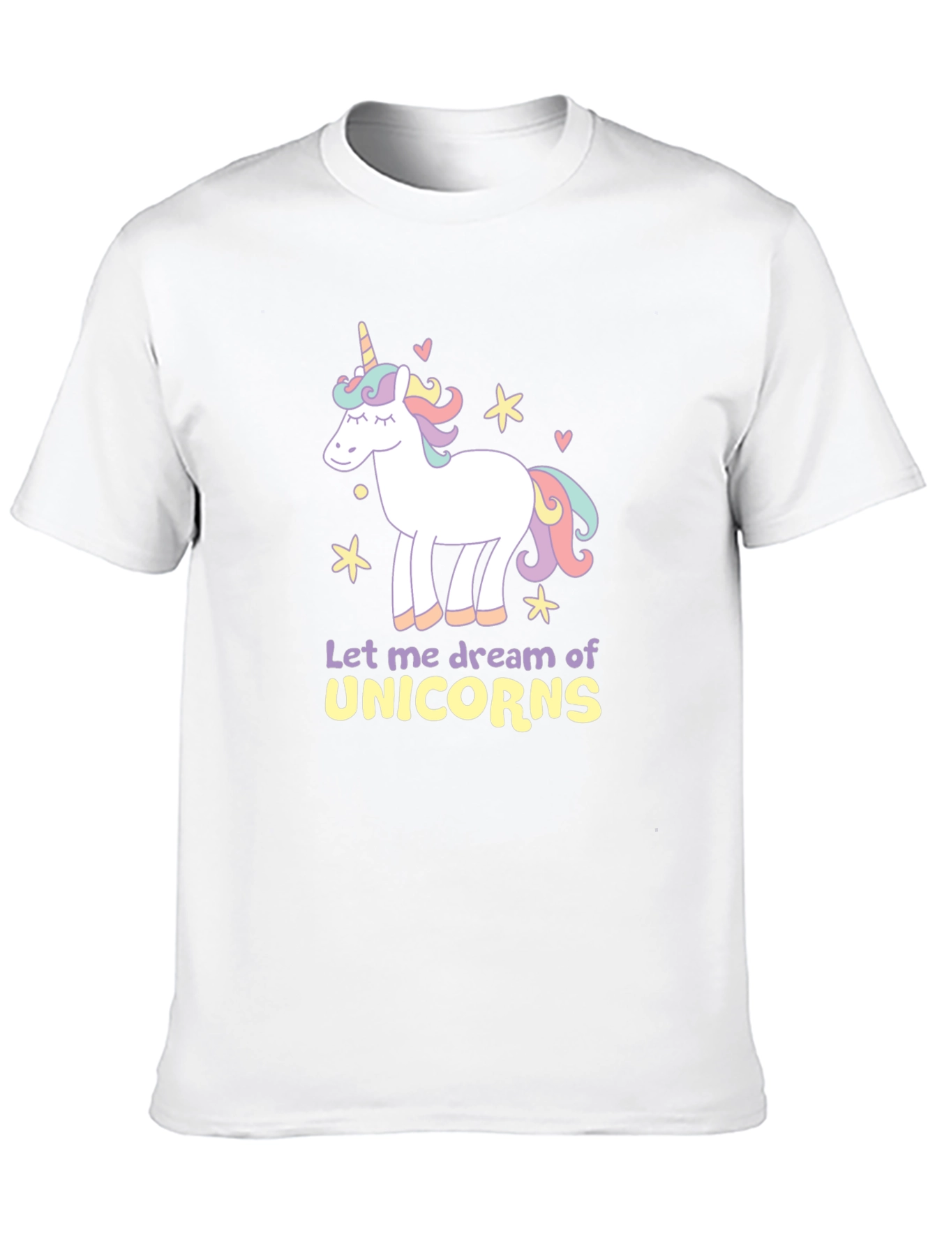 Dream of Unicorns Graphic T-Shirt - Black Cotton Tee