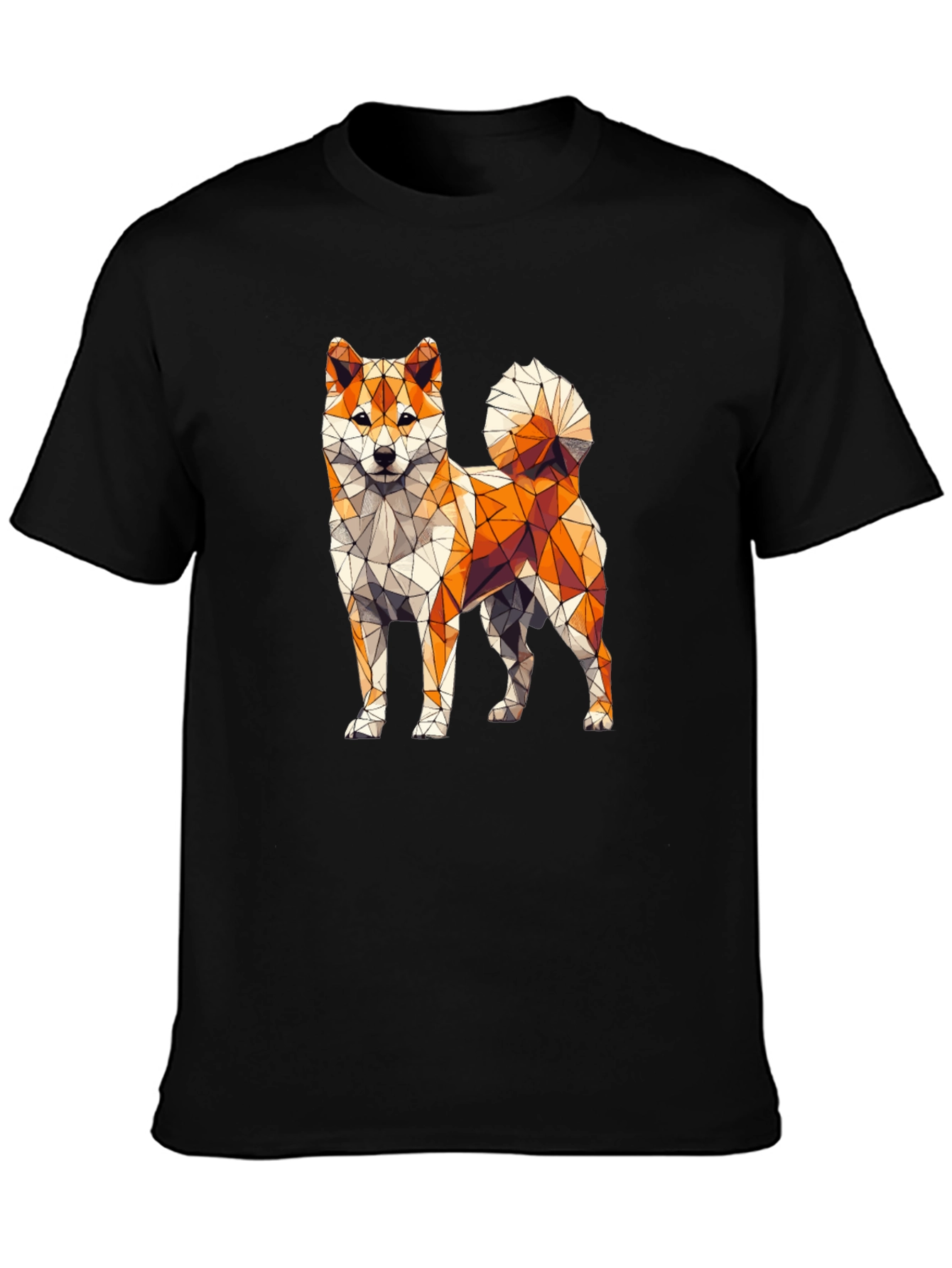 Geometric Shiba Inu Graphic Tee