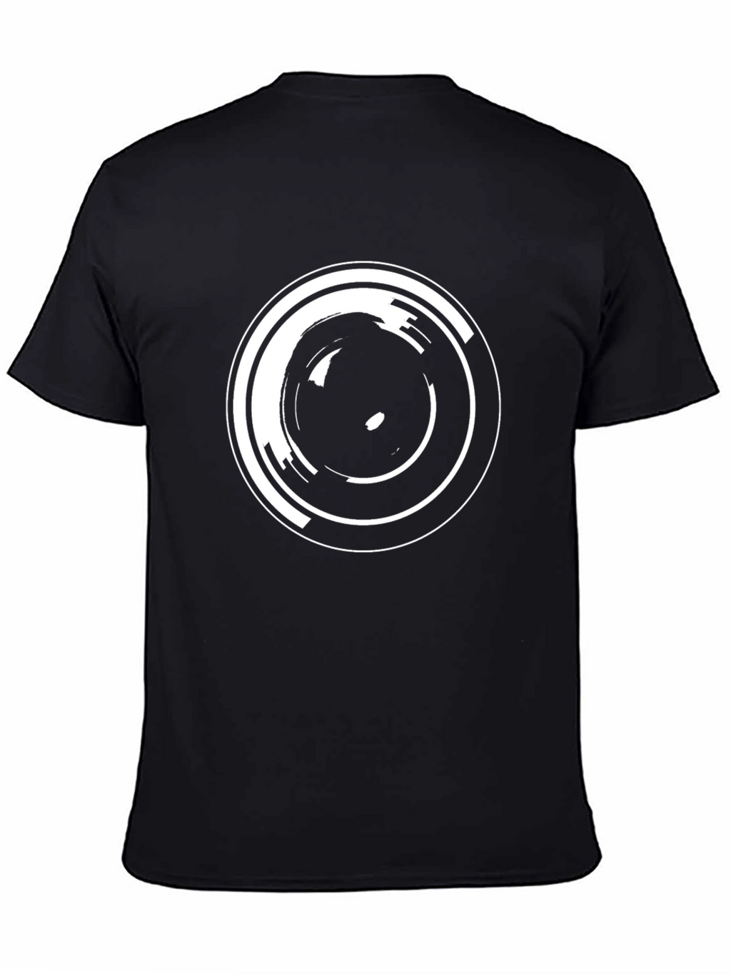 Abstract Circle Graphic Black T-Shirt