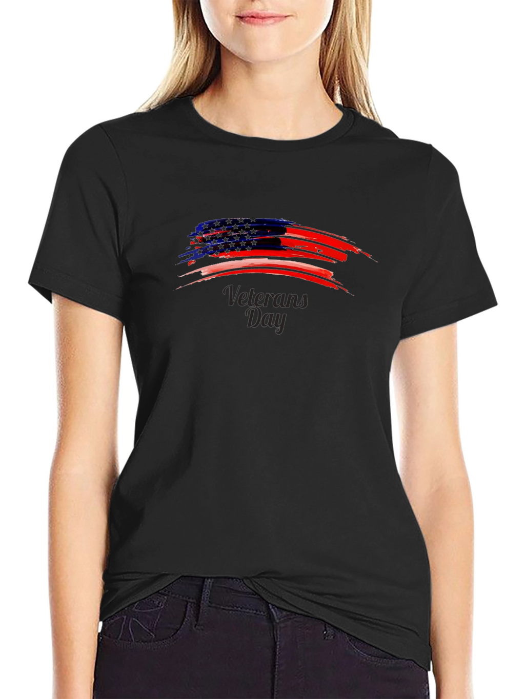 Veterans Day T-Shirt - American Flag Design