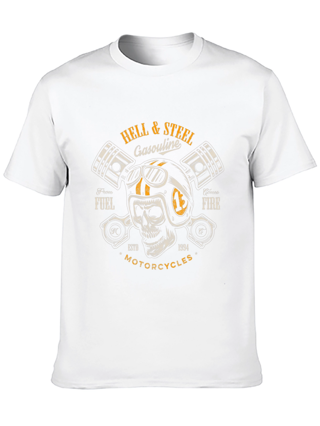 Hell & Steel Motorcycle Graphic T-Shirt