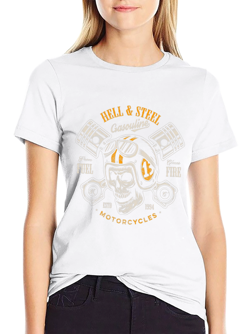 Hell & Steel Motorcycle Graphic T-Shirt