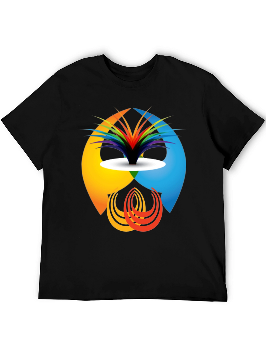 Abstract Design Graphic Tee - Modern Casual Shirt