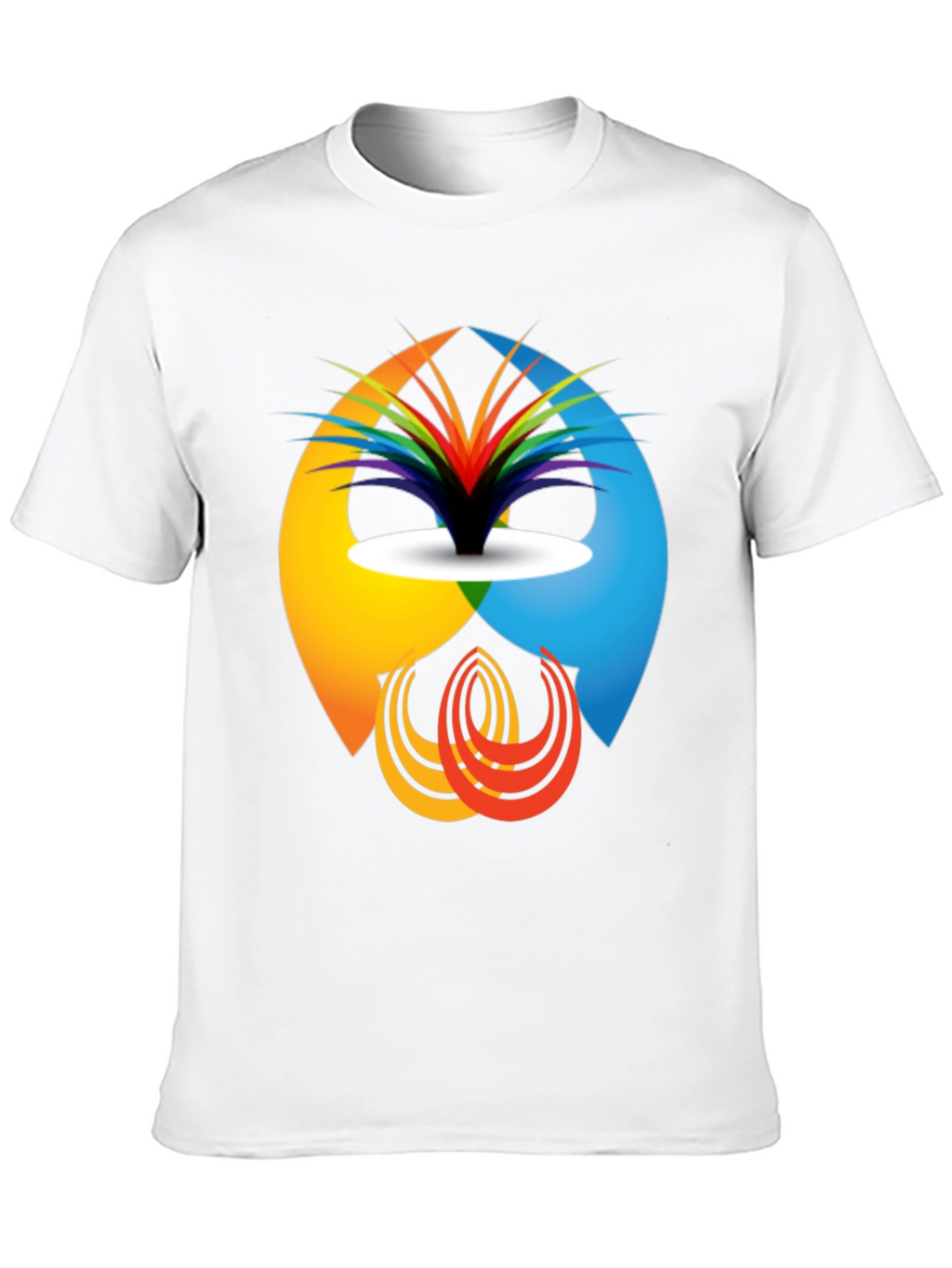 Abstract Design Graphic Tee - Modern Casual Shirt