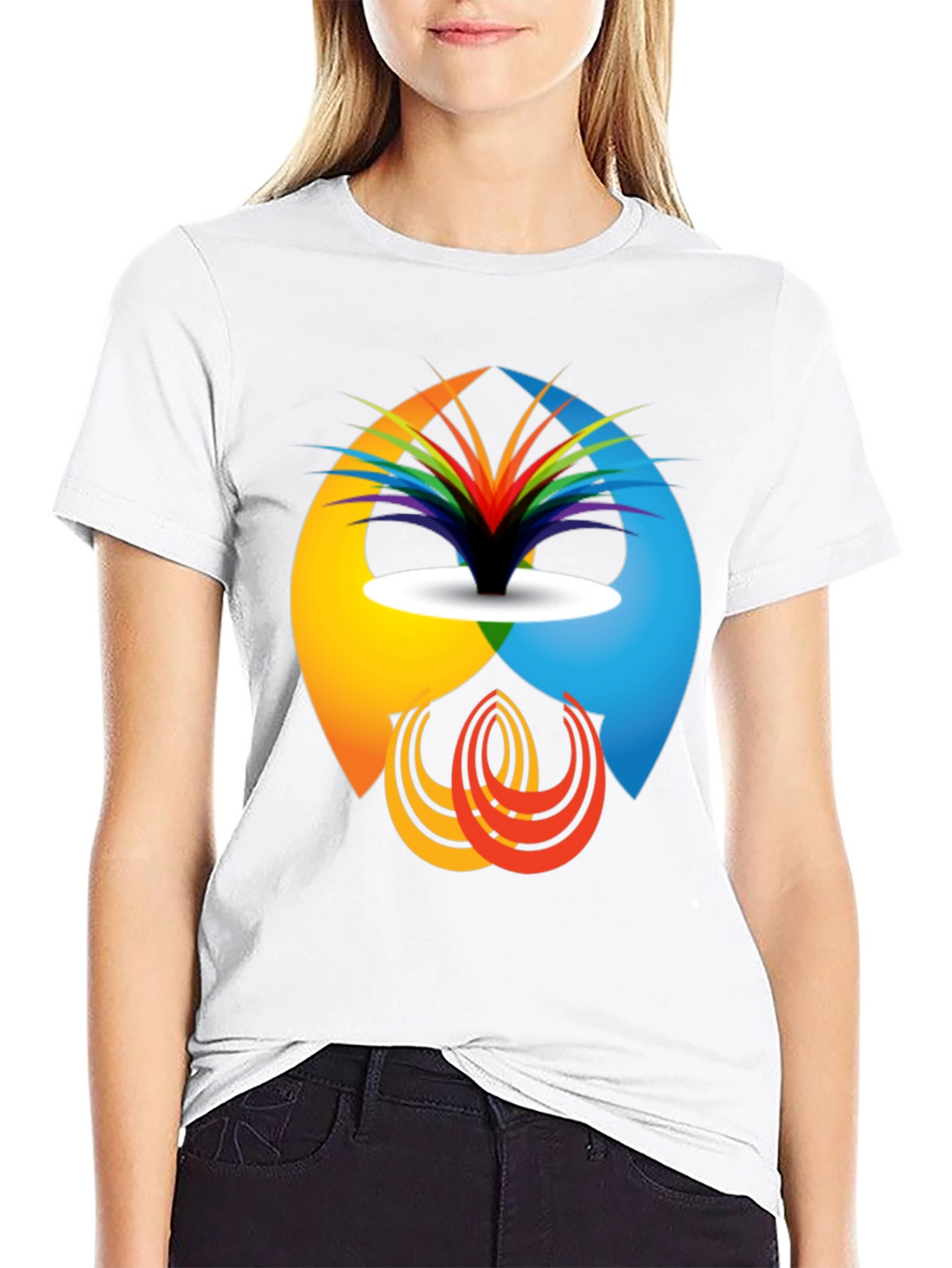 Abstract Design Graphic Tee - Modern Casual Shirt