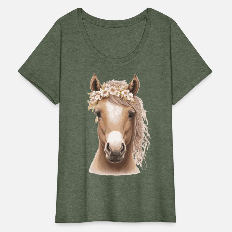 Baby Horse Flower Crown Foal Floral Farm Animal Pe