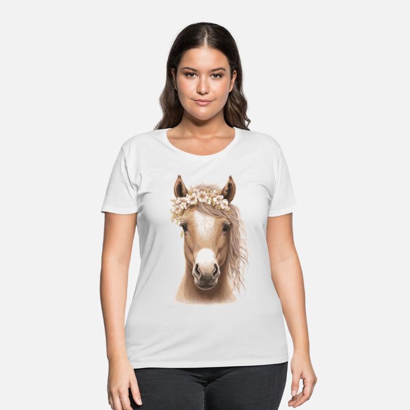 Baby Horse Flower Crown Foal Floral Farm Animal Pe