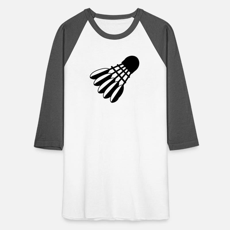 Badminton shuttlecock logo with feathers