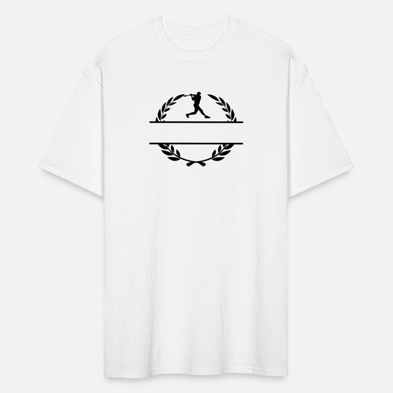 Baseball player batter hits ball in laurel wreath