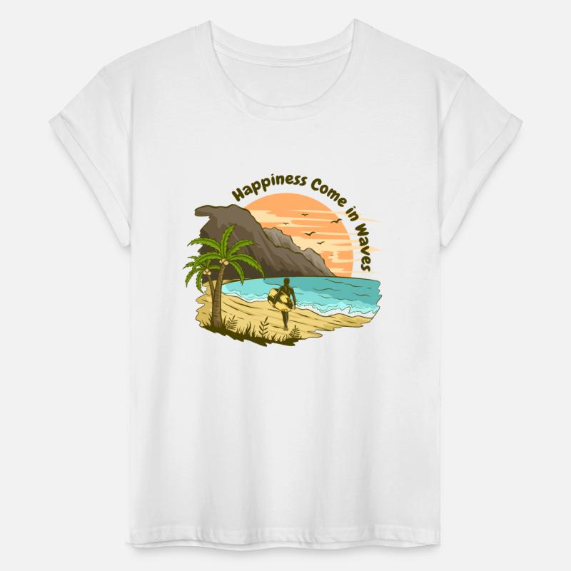 Beach Surfing Island Beach Palm Trees Summer