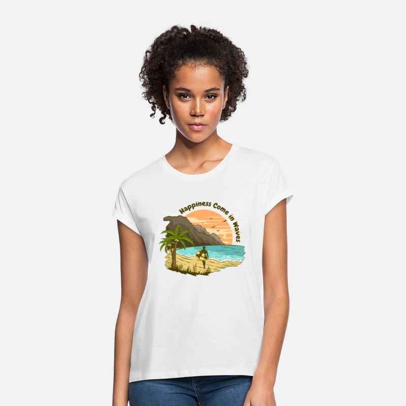 Beach Surfing Island Beach Palm Trees Summer