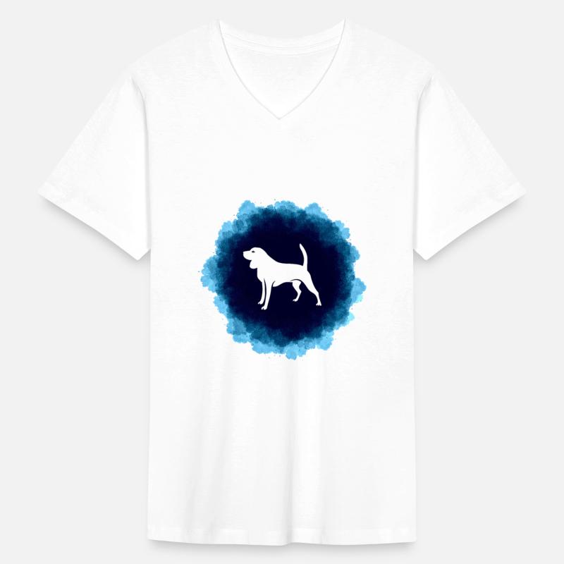 Beagle Beautiful Blue Watercolor Design