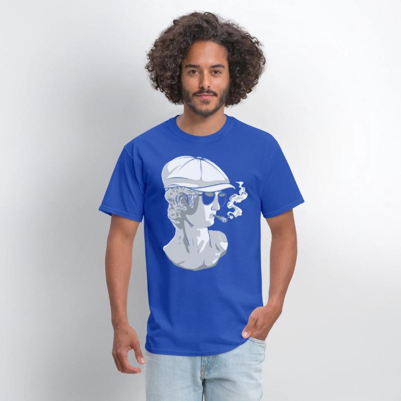 Beatnik David Statue Smoking Funny Greek Statue