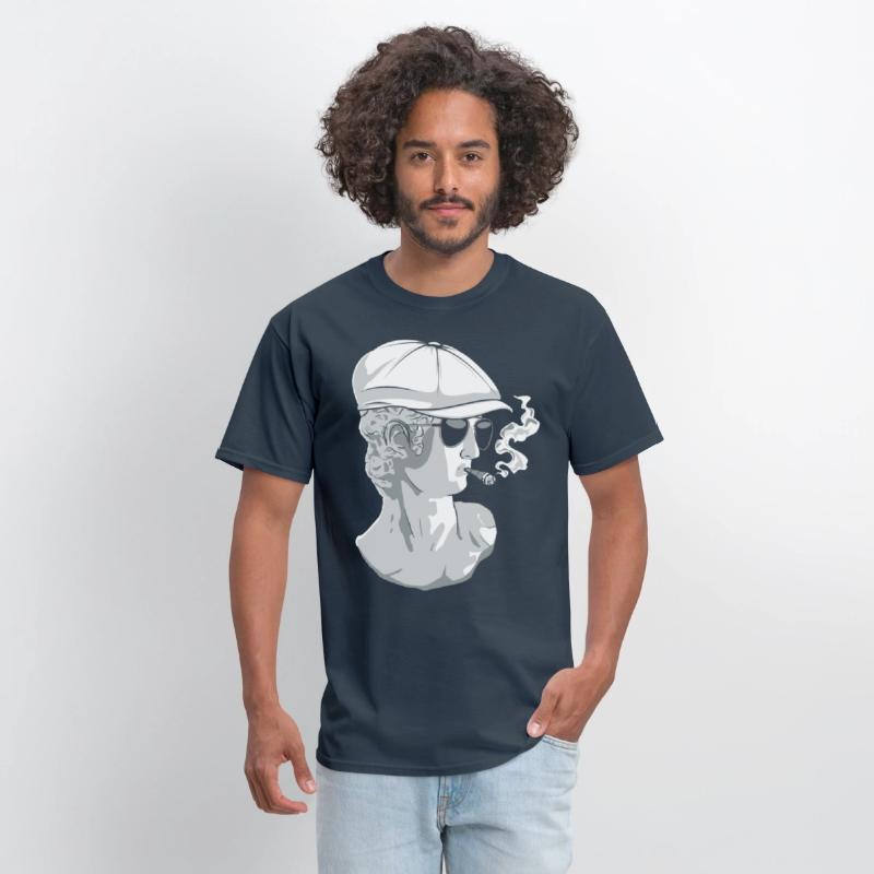 Beatnik David Statue Smoking Funny Greek Statue