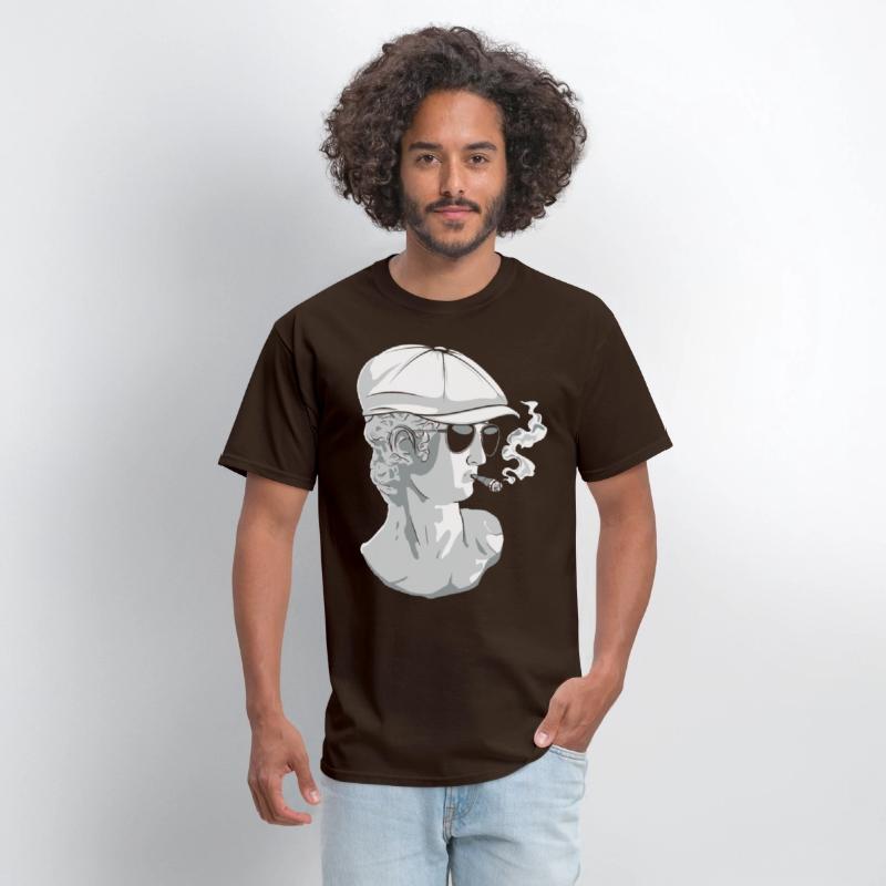 Beatnik David Statue Smoking Funny Greek Statue