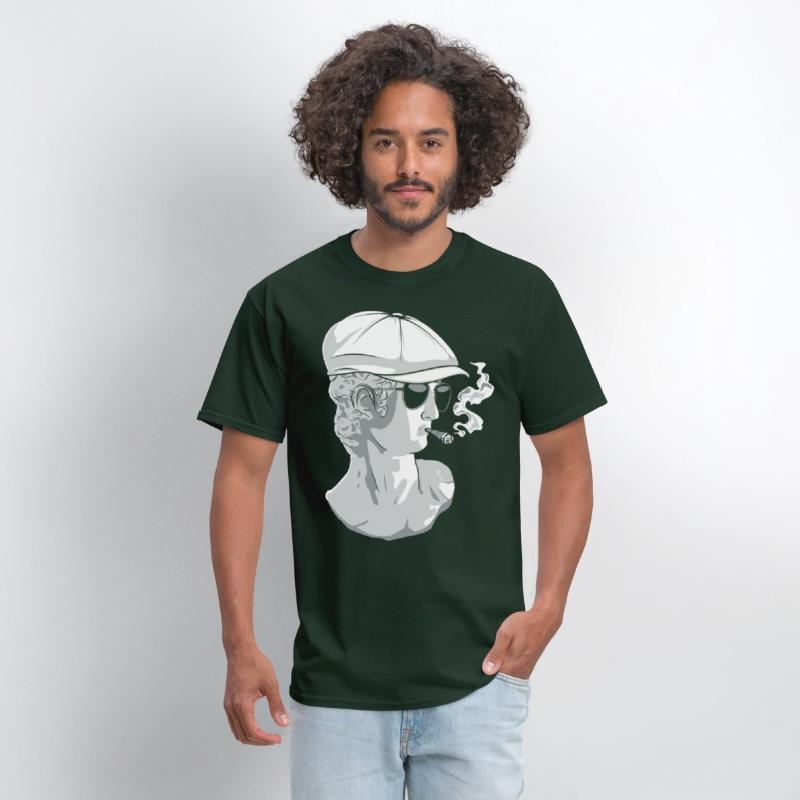 Beatnik David Statue Smoking Funny Greek Statue