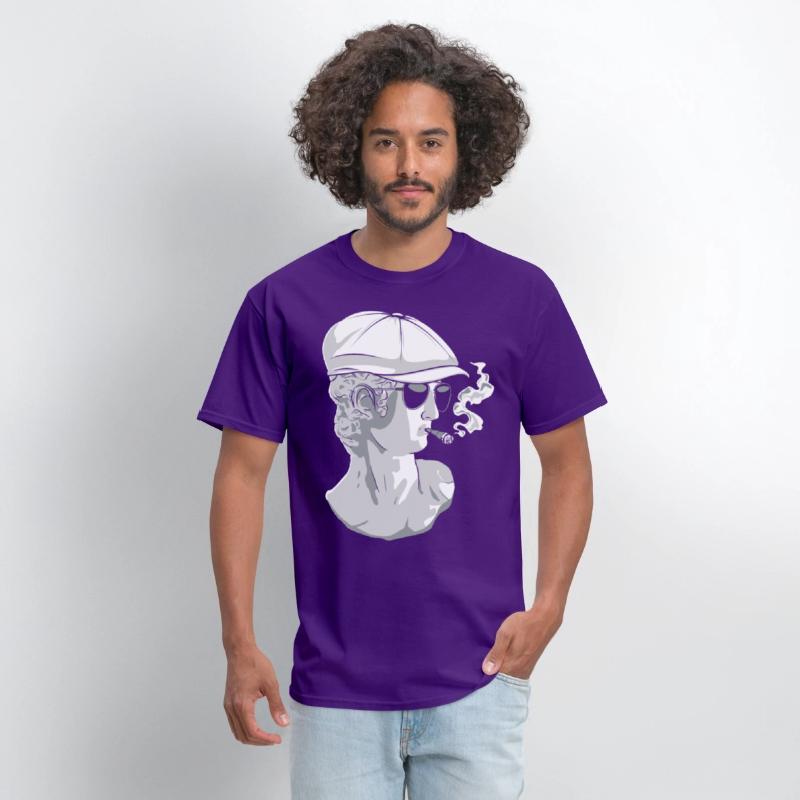 Beatnik David Statue Smoking Funny Greek Statue